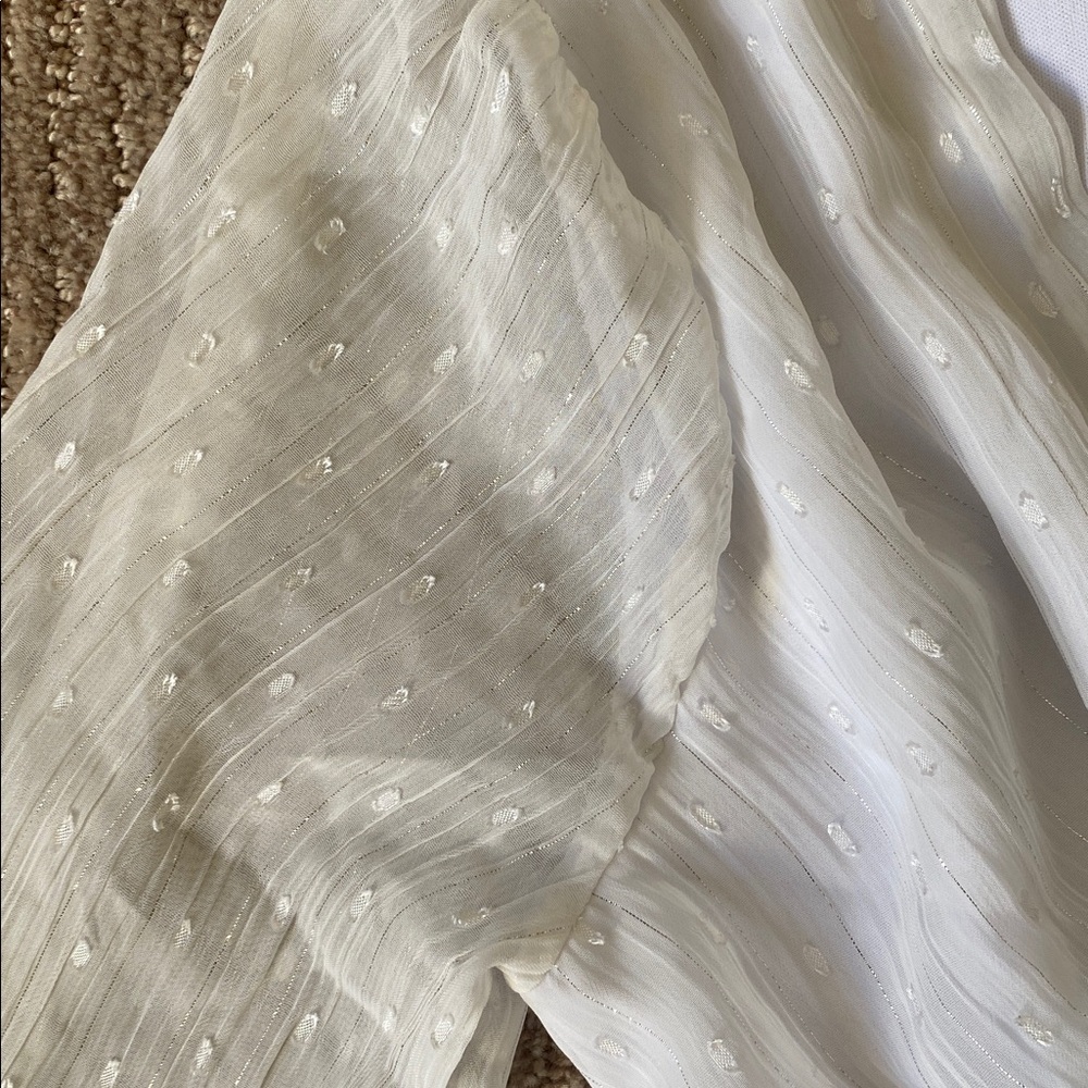 Nasty Gal White Sheer Cropped Blouse - Picture 4 of 12